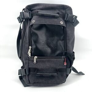 WITZMAN Travel Backpack Convertible Canvas Bag Gray Carry On